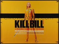 1t439 KILL BILL: VOL. 1 DS British quad 2003 Quentin Tarantino, full-length Uma Thurman with katana!