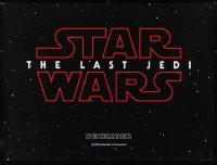 1t441 LAST JEDI teaser DS British quad 2017 Star Wars, Hamill, Fisher, classic title in space!