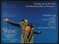1t464 SHINE DS British quad 1996 great image of Best Actor Geoffrey Rush and blue sky!