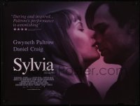1t470 SYLVIA DS British quad 2003 Gwyneyth Paltrow in title role as Sylvia Plath, Daniel Craig!