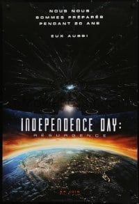 1t166 INDEPENDENCE DAY RESURGENCE style A teaser DS Canadian 1sh 2016 Monroe, spaceship over earth!