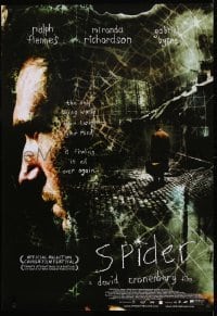 1t189 SPIDER Canadian 1sh 2002 David Cronenberg, Ralph Fiennes, cool web image!