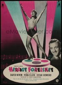 1t372 HAPPY GO LOVELY Danish 1951 David Niven, sexy full-length Vera-Ellen, musical!