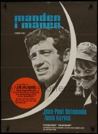 1t390 PIERROT LE FOU Danish 1966 Jean-Luc Godard, Jean-Paul Belmondo, Anna Karina!