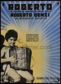 1t392 PRELUDE TO GLORY Danish 1955 great image of child piano music prodigy Roberto Benzi!