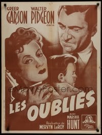 1t486 BLOSSOMS IN THE DUST French 24x32 R1953 art of Greer Garson w/baby + c/u Walter Pidgeon!