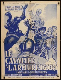 1t491 DEVIL'S CAVALIERS French 24x32 1959 completely different art of top cast members in action!
