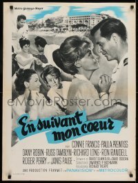 1t496 FOLLOW THE BOYS French 24x32 1964 different images of Connie Francis, Prentiss & Dany Robin!