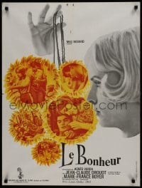 1t503 LE BONHEUR French 23x31 R1970s Agnes Varda's Le Bonheur, Marie France-Boyer!