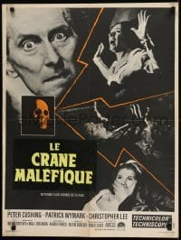1t513 SKULL French 23x31 1965 Peter Cushing, great horror images, based on story by Robert Bloch!