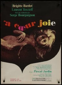 1t519 TWO WEEKS IN SEPTEMBER French 23x31 1967 A Coeur Joie, sexy Brigitte Bardot in love, Hurel!