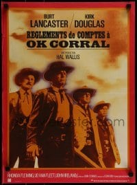 1t533 GUNFIGHT AT THE O.K. CORRAL French 16x21 R1970s Burt Lancaster, Kirk Douglas, Sturges!