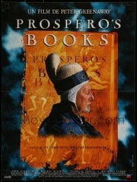 1t543 PROSPERO'S BOOKS French 16x21 1991 Peter Greenaway, John Gielgud, from Shakespeare's Tempest!