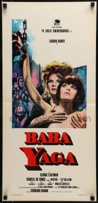 1t257 BABA YAGA Italian locandina 1973 Iaia art of witch Carroll Baker & sexy dominatrix with whip!