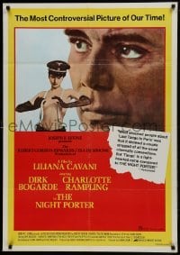 1t114 NIGHT PORTER Lebanese 1974 Il Portiere di notte, Bogarde, Charlotte Rampling in Nazi hat!