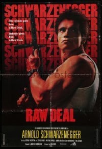 1t118 RAW DEAL Lebanese 1986 Arnold Schwarzenegger w/ wild hair style not seen in the film!