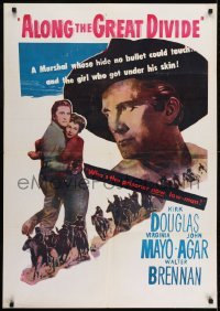 1t067 ALONG THE GREAT DIVIDE Middle Eastern poster 1951 Kirk Douglas, Mayo got under his skin!