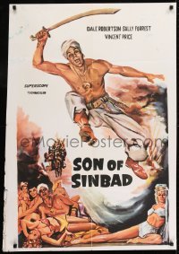1t069 SON OF SINBAD Middle Eastern poster 1955 Howard Hughes, great art of super sexy harem women!