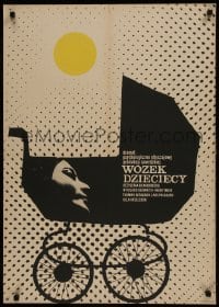 1t577 BARNVAGNEN Polish 23x32 1966 Inger Taube, Thommy Berggren, art of baby carriage by Hibner!