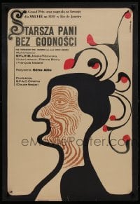 1t626 SHAMELESS OLD LADY Polish 23x33 1966 Bertolt Brecht, La Vieille dame indigne, Wiktor Gorka!
