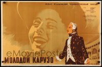 1t754 YOUNG CARUSO Russian 21x32 1952 Ermanno Randi as opera singer Enrico Caruso, Datskevich art!