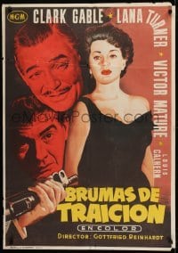 1t128 BETRAYED Spanish 1955 Clark Gable, Victor Mature, sexy brunette Lana Turner, different!