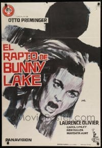 1t130 BUNNY LAKE IS MISSING Spanish 1965 directed by Otto Preminger, cool different art by Jano!