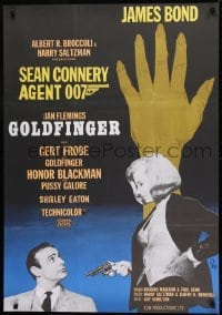 1t081 GOLDFINGER Swedish R1967 Sean Connery as James Bond 007, Aberg artwork!