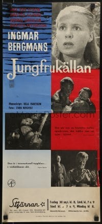 1t099 VIRGIN SPRING Swedish stolpe 1960 Ingmar Bergman's Jungfrukallan, Max von Sydow, Valberg
