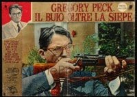 1t288 TO KILL A MOCKINGBIRD group of 4 Italian 19x27 pbustas 1963 Gregory Peck w/gun and more!