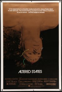 1w056 ALTERED STATES 40x60 1980 William Hurt, Paddy Chayefsky, Ken Russell, sci-fi horror!