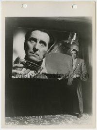 1w149 CURSE OF FRANKENSTEIN candid 8x11 key book still 1957 both Christopher Lee and Peter Cushing!
