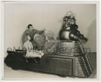 1w185 FORBIDDEN PLANET 8x10 still 1956 Leslie Nielsen & Anne Francis in space jeep driven by Robby!