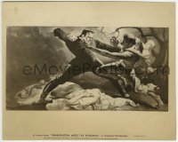 1w146 FRANKENSTEIN MEETS THE WOLF MAN 8x10 still 1943 art of Lon Chaney & Bela Lugosi for 24sheet!
