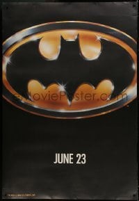 1w059 BATMAN DS bus stop 1989 directed by Tim Burton, cool image of the bat logo!