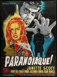 1w050 PARANOIAC French 1p 1963 Oliver Reed, completely different art by Constantine Belinsky!