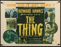1w011 THING style B 1/2sh 1951 Howard Hawks classic, shows seven scenes from the movie, rare!