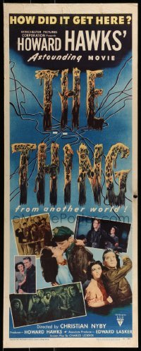 1w006 THING insert 1951 Howard Hawks' astounding movie, how did it get here from another world!
