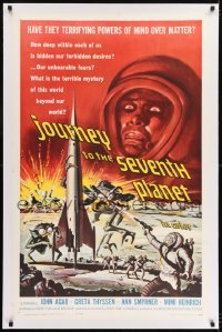 1w111 JOURNEY TO THE SEVENTH PLANET linen 1sh 1961 they have terryfing powers of mind over matter!