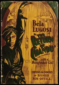 1w039 RETURN OF CHANDU pressbook 1934 great artwork of spooky magician Bela Lugosi, serial!