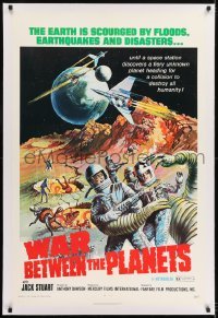 1w132 WAR BETWEEN THE PLANETS linen 1sh 1971 Earth is scourged by floods, earthquakes & disasters!