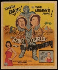 1w017 ABBOTT & COSTELLO MEET THE MUMMY WC 1955 Bud & Lou are back in their mummy's arms!
