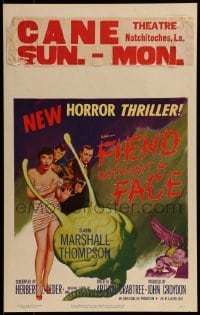 1w020 FIEND WITHOUT A FACE WC 1958 giant brain & sexy girl in towel, mad science spawns evil, rare!