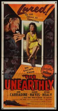 1x069 UNEARTHLY 3sh 1957 John Carradine & sexy Allison Hayes lured to the house of monsters!