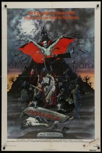 1x313 ANDY WARHOL'S DRACULA style B 1sh 1974 cool art of vampire Udo Kier as Dracula by Barr!