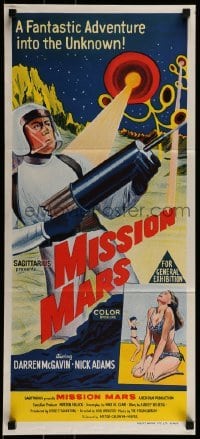 1x125 MISSION MARS Aust daybill 1968 Darren McGavin, a fantastic sci-fi adventure into the unknown!