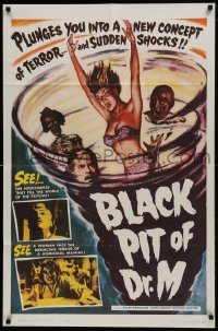 1x321 BLACK PIT OF DR. M 1sh 1961 plunges you into a new concept of terror and sudden shocks!