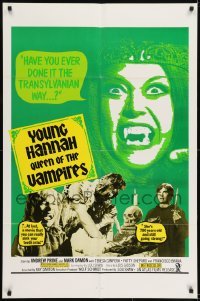 1x336 CRYPT OF THE LIVING DEAD 1sh 1973 wild horror images, Young Hannah - Queen of the Vampires!