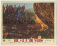 1x003 WAR OF THE WORLDS color English FOH LC 1953 group of people approaching alien landing site!