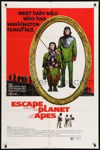 1x352 ESCAPE FROM THE PLANET OF THE APES 1sh 1971 meet Baby Milo who has Washington terrified!